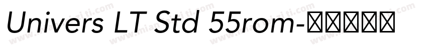 Univers LT Std 55rom字体转换